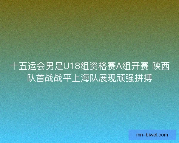 十五运会男足U18组资格赛A组开赛 陕西队首战战平上海队展现顽强拼搏